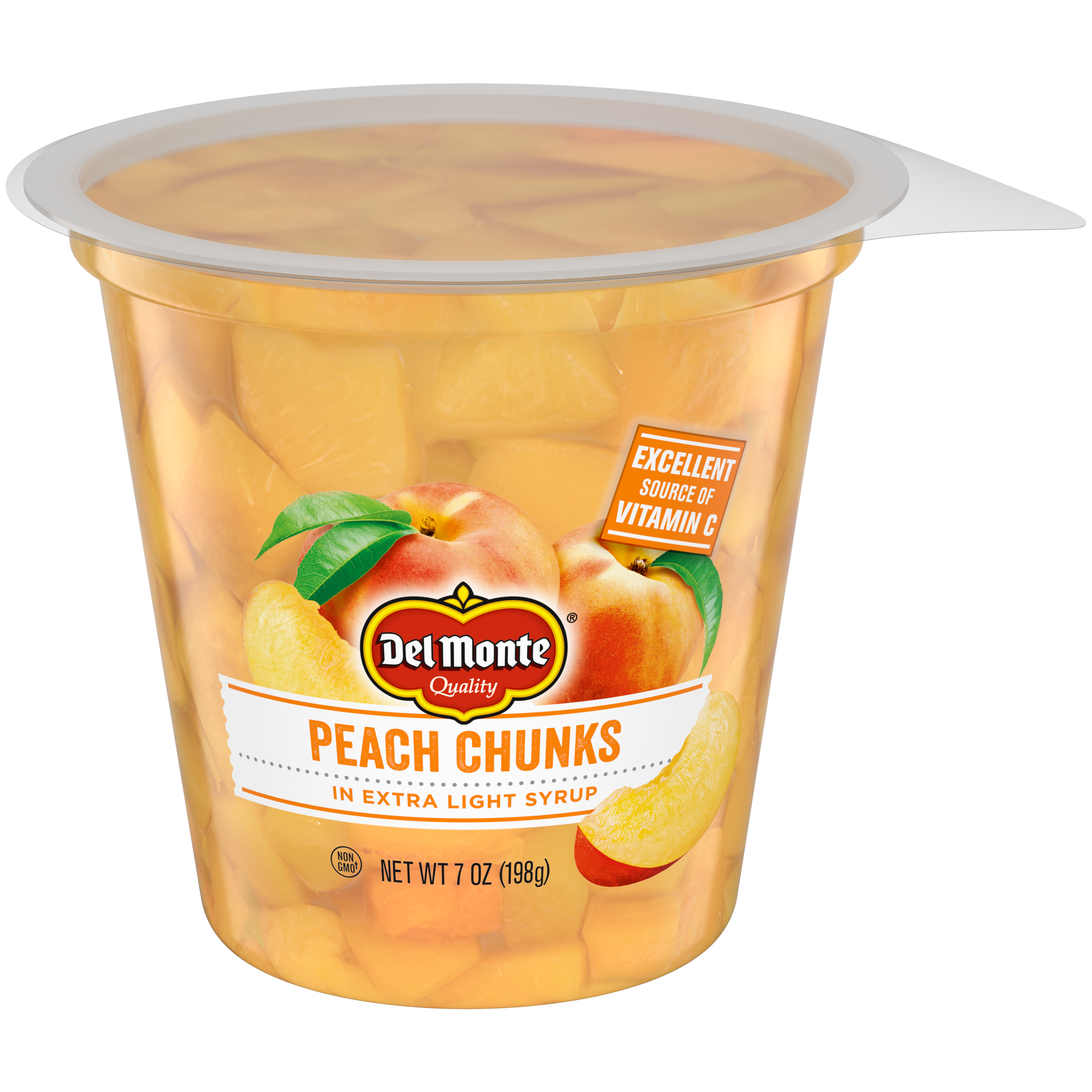 Del Monte® Refrigerated Fruit Snacks: Peach Chunks in Extra Light